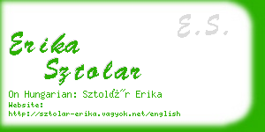 erika sztolar business card